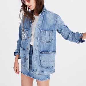 Madewell Embroidered Denim Chore Coat